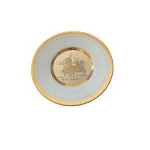 Vintage 24k Gold The Art of Chokin Edged Samurai Gold Plates